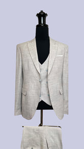 Men's Contemporary Linen-Blend Suit by Vercini SUITS 3 Piece Suits Vercini